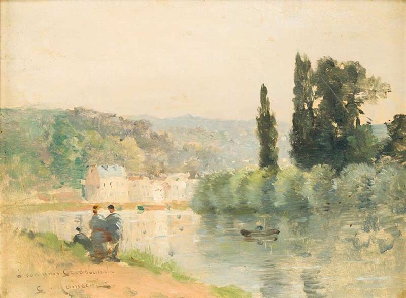 Bords de Seine vers Bougival  Gustave Maincent